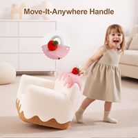 Canapé-lit enfant en microfibre, motif dessin animé mignon, amovible, lavable, mousse compressée, pour chambre, crèche, salle de jeux, cadeau