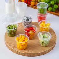 1OZ 2OZ 4OZ Récipient Alimentaire Réutilisable À Emporter Petite Mini Boîte d'Assaisonnement Joint Couvercle PET Transparent PP Plastique Sauce Trempette Tasse Avec Couvercle