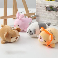 Porte-clés en peluche mignon personnalisé de petite taille chien Panda lion lapin peluche porte-clés en peluche jouet