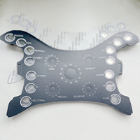 Panneau avant dôme en métal impression numérique PC/PET clavier à membrane interrupteur graphique superposition pour appareil ménager étanche anti-rayures