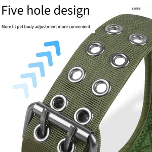 Nouveau collier d'entraînement berger allemand collier tactique en Nylon ceinture réfléchissante poignée de contrôle antidéflagrante en métal - Product Image 3