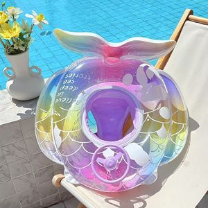 Flotador Inflable para Piscina con Asiento Infantil y Volante, Diseño de Sirena Colorida para Niños - Product Image 3