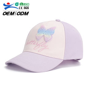 Nueva Gorra de Béisbol para Niños de 6 Paneles, 100% Algodón, Protección Solar Deportiva para Niñas, Certificación BSCI, Cierre con Adhesivo Mágico - Product Image 1