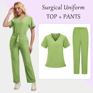 Uniformes DE TRABAJO PARA Club de mascotas, uniforme de Spa, laboratorio, salón de belleza, ropa de trabajo, Tops de impresión, monos de enfermera, esteticista, conjuntos de uniformes médicos - Product Image 5