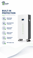 Batterie LiFePO4 sur pied mobile 51.2V 300Ah 15.36kWh avec roulettes et ports de communication multiples en parallèle