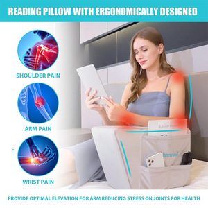 หมอนอ่านหนังสือดูบาโบรูปทรงสี่เหลี่ยมผืนผ้าแบบพกพาพร้อมช่องเก็บของ สำหรับพักผ่อนในออฟฟิศหรือบนเตียง - Product Image 2