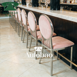 Chaise de mariage moderne de luxe en acier inoxydable argenté pour événements - Product Image 5