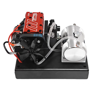 Motor <span class=keywords><strong>TOYAN</strong></span> SEMTO ST-NF2 de 7cc SOHC, 2 cilindros en línea, 4 tiempos, refrigerado por aire, kit de modelo de motor nitro DIY con base y tanque de aceite. - Product Image 3