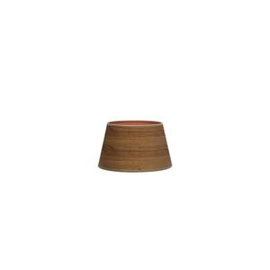 Paralume in legno scuro E27, 15x12x13 cm, forma conica aperta, ideale per decorazione e illuminazione degli spazi. - Product Image 1