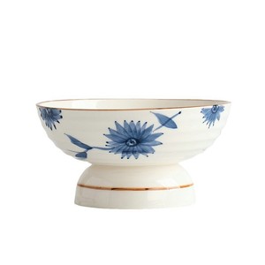 Frutero de cerámica con base, diseño floral pintado a mano, varios colores, para uso en hoteles y restaurantes. - Product Image 5