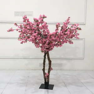 GNW Новое Персиковое цветение вишни искусственное шелковое цветущее дерево для наружного внутреннего свадебного стола центральное дерево