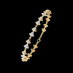 Pulsera de diamantes cultivada en laboratorio para mujer de alta calidad en oro sólido de 10K a 18K, tamaños personalizables de cuatro puntas - Product Image 1