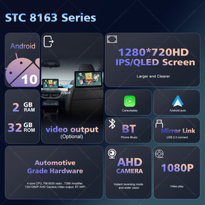 Système multimédia à écran tactile IPS de 9 pouces Stéréo de voiture Lecteur DVD de voiture Navigation GPS CarPlay Compatible Hyundai Renault GMC FM - Product Image 5