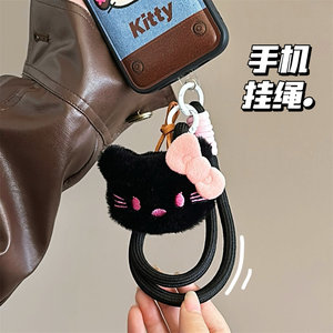 Porte-clés en peluche chaton mignon, pendentif à suspendre, décoration pour sac à dos, étuis de téléphone pour filles, vente en gros - Product Image 3