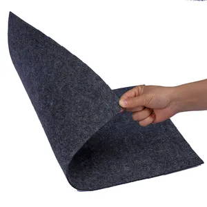 Custom car upholstery felt fabric black felt grs heat moldable needle punched felt car trunk liner thermal bonding hard felt