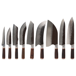 سكين الشيف الصربي YUEYANG من الفولاذ 5CR15mov مصنوع يدويًا، سكين جزار للمطبخ لتقطيع العظام والشرائح بمقبض من خشب الورد - Product Image 1