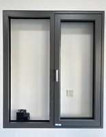 Fenêtre moderne en alliage d'aluminium à rupture de pont thermique, insonorisée, résistante aux impacts d'ouragan, à ouverture battante, pour salon extérieur