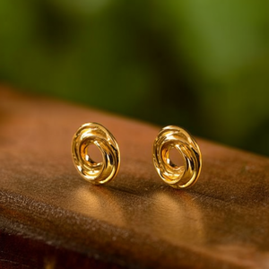 ต่างหูแบบติดหู วัสดุสแตนเลส 316L ชุบทอง PVD ทนทาน เป็นมิตรต่อสิ่งแวดล้อม - Product Image 3