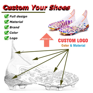 Chaussures de Football chaudes haute cheville à lacets Football Zapatos chaussures de Futsal bottes de Football FG enfants hommes femmes chaussures pour adultes Chuteiras - Product Image 2