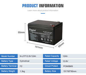 태양광 가로등 시스템을 위한 맞춤형 153.6Wh 12V 12AH 리튬 이온 Lifepo4 배터리 - Product Image 2