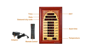 Reloj <span class=keywords><strong>de</strong></span> Oración Electrónico Musulmán con Pantalla Retroiluminada, Reloj Despertador Islámico <span class=keywords><strong>de</strong></span> Mesa para el Hogar y <span class=keywords><strong>la</strong></span> <span class=keywords><strong>Mezquita</strong></span> - Product Image 4