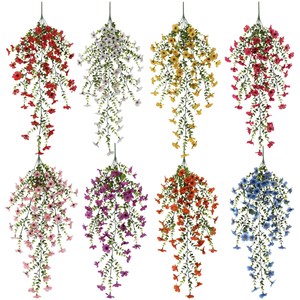 Guirlande artificielle Taiyingli en eucalyptus violet 75 cm, fleur en soie suspendue pour décoration de mariage, intérieur et extérieur - Product Image 1