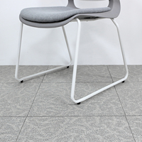 Chaise de formation empilable en gros avec base remplaçable, dossier ergonomique bionique et coussin en tissu