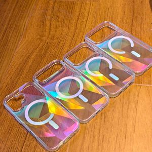 <span class=keywords><strong>Cover</strong></span> Magnetica per <span class=keywords><strong>Smartphone</strong></span> in Acrilico con Gradiente Arcobaleno, Antiurto, per iPhone 17 16 15 14 13 12 Pro Max - Disponibilità Immediata - Product Image 4