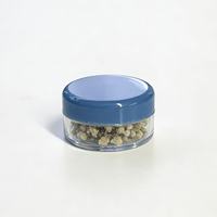 Pots en plastique transparent PS à large ouverture 1G 3G 5G 10G pour échantillons de crème, contenants cosmétiques, pots à fard à paupières avec couvercle