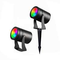 DC24V RGBCCT 9W Garten Außenbeleuchtung IP65 Zylindrische Aluminium Wasserdichte Farbwechsel-Pfostenprojektion LED-Baumleuchte mit Fernbedienung