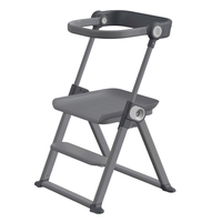 Chaise haute bébé pliable en plastique personnalisable avec repose-pieds multifonctionnelle portable pour une utilisation intérieure/extérieure Alimentation