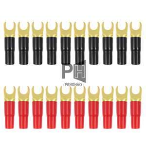 Conectores chapados en oro Y <span class=keywords><strong>U</strong></span> Spade Banana Kit de adaptador de terminal de altavoz de horquilla sin soldadura para transmisión de señal alta de Audio para el hogar del coche - Product Image 5