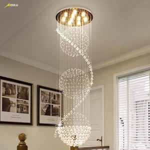 Haute qualité <span class=keywords><strong>suspension</strong></span> K9 lustre en cristal moderne pendentif lampe éclairage pour hôtel - Product Image 5
