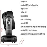 37 projecteurs LED Wash à zoom 15W, contrôle DMX512, indice de protection IP33, lumière du jour 6000K pour hôtel