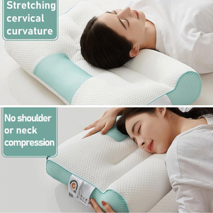 Almohadas de cama de espuma viscoelástica ortopédica para aliviar el dolor cervical y de hombro para dormir ergonómicas y transpirables - Product Image 4