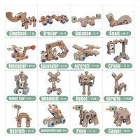Kit de blocs de construction pour enfants, puzzle à vis et écrou, ensemble de briques de construction, boîte à outils de réparation éducative pour enfants, ensemble de jouets à vis