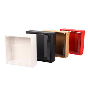 Boîte de rangement pliable en papier kraft avec couvercle de fenêtre transparent, boîte cadeau brillante en or et argent avec revêtement UV gaufrage - Product Image 5