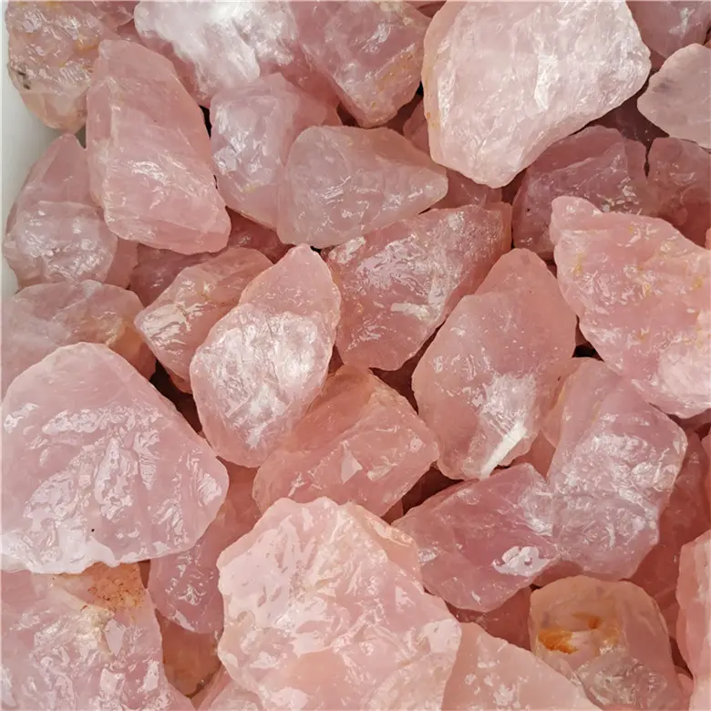Groothandel Goedkope Prijs Rozenkwarts Rough Ruwe Reiki Healing Natuurlijke Roze Kristallen Stone Rotsen Voor Decoratie