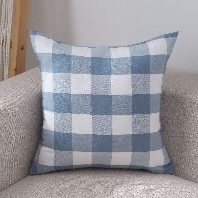 รูปแบบตาหมากรุกสีฟ้าและสีขาว