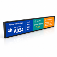 Pantalla LCD OEM de Barra Estirada, Monitor Digital para Borde de Estante, Panel Android, Letrero Ultra Ancho, Señalización Publicitaria para Tiendas, IPS