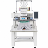 Machine à broder numérique informatisée INITI 400*500mm, tête simple, pour broderie de casquettes plates, vêtements et chapeaux