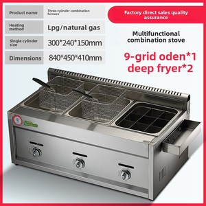 <span class=keywords><strong>Friteuse</strong></span> <span class=keywords><strong>à</strong></span> <span class=keywords><strong>gaz</strong></span> commerciale multifonctionnelle, cuiseur Oden, bouilloire <span class=keywords><strong>à</strong></span> nouilles, <span class=keywords><strong>friteuse</strong></span> combinée, frites, poulet frit, en acier inoxydable - Product Image 3