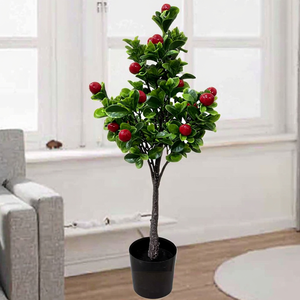 Plantes vertes artificielles de haute qualité pour les décorations de mariage en plein air, jardin, ficus, herbe, 80 cm, arbre à pommes en plastique populaire - Product Image 5