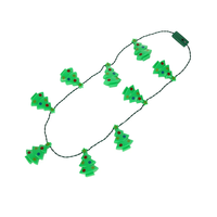 Collier de Noël lumineux pour fête de Noël, Nouvel An, célébration, avec 9 LED blanches, 3 piles LR44, commande manuelle