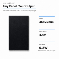 Modul PV Surya OEM 0.1W 0.2W 0.5W 1W Panel Surya SMT 4V 5V 6V untuk Pelacak Ternak Peternak, Tag Telinga Hewan