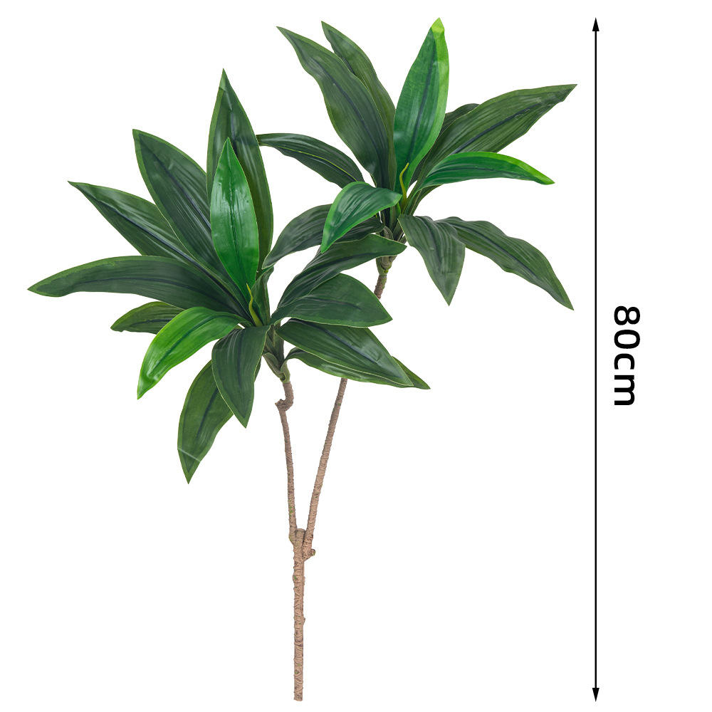 80cm single branch with 2 forks [green]