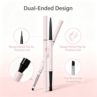 Pinceau de mélange professionnel pour eyeliner, pour un look ailé sans effort, pointe angulaire douce pour un mélange parfait et une définition naturelle