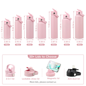 Custom OEM <strong>32oz</strong> Insulated Water Bottle BPA Free Dustproof Push Slide Straw Lid Stainless Steel Vacuum Flask for School Gym - Product Image 5