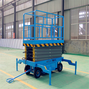 Plateforme de travail aérienne mobile à ciseaux de 300 kg à 500 kg, 10 m, hydraulique, sur roues, pour travaux en hauteur en extérieur - Product Image 2