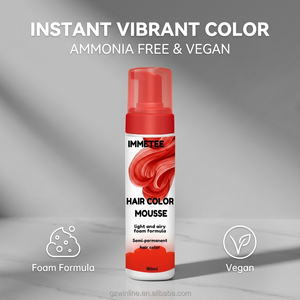 <span class=keywords><strong>Mousse</strong></span> colorante capillaire semi-permanente rouge vibrant tendance 2026, longue durée, sans ammoniaque, <span class=keywords><strong>pour</strong></span> coiffure, marque privée - Product Image 3